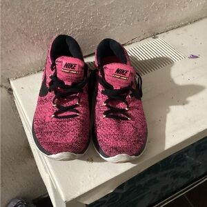 Nike Pink and Black Running Shoes